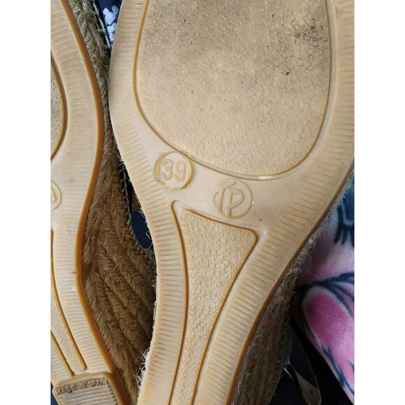 Toni Pons Women's Caldes Espadrille Linen Spain Black Wedge Sandal Size 8 - Picture 8 of 10